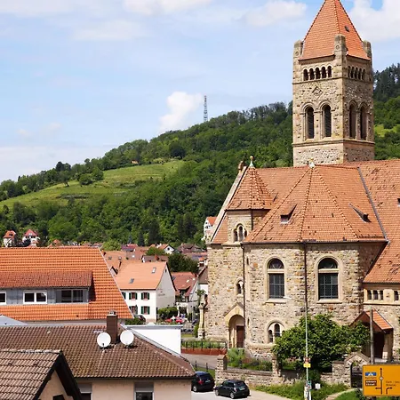 公寓 Niro I Design Penthouse Apartment, Dachterrasse 魏因海姆